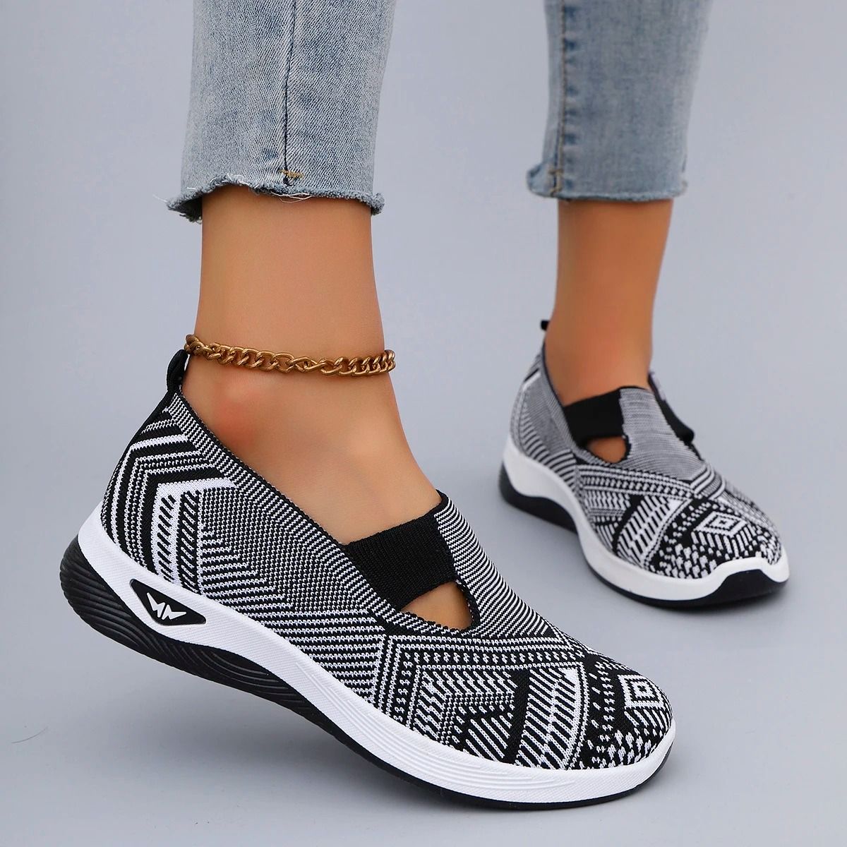 Womens Summer Mesh Flat Shoes Lightweight Casual Sneakers 6