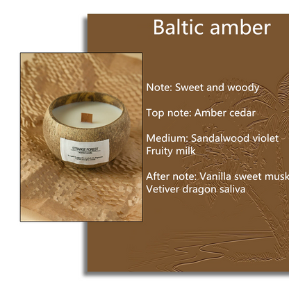 Handmade Coconut Shell Candle, Natural Soy Wax Aromatherapy Candle, Festival Gifts, Home Decoration, Gift