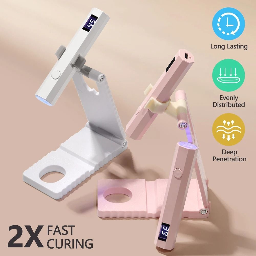 Cordless UV Nail Lamp With Adjustable Stand And LCD Display For Fast Gel Curing 2