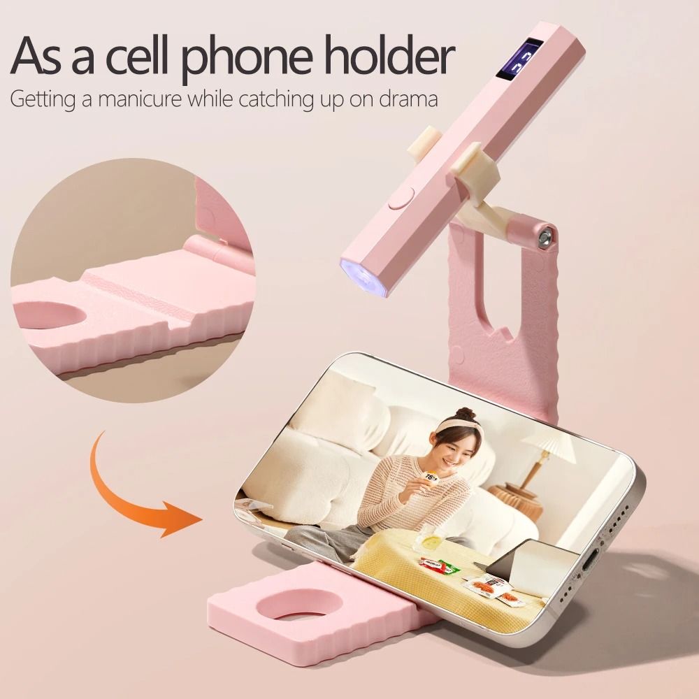 Cordless UV Nail Lamp With Adjustable Stand And LCD Display For Fast Gel Curing 3