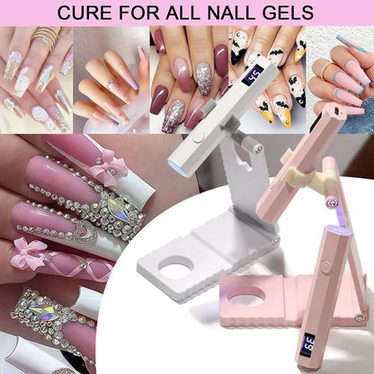 Cordless UV Nail Lamp With Adjustable Stand And LCD Display For Fast Gel Curing 5