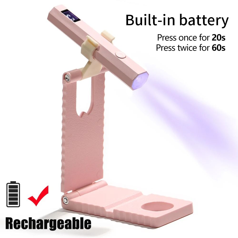 Cordless UV Nail Lamp With Adjustable Stand And LCD Display For Fast Gel Curing 7
