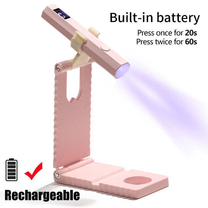 Cordless UV Nail Lamp With Adjustable Stand And LCD Display For Fast Gel Curing 7