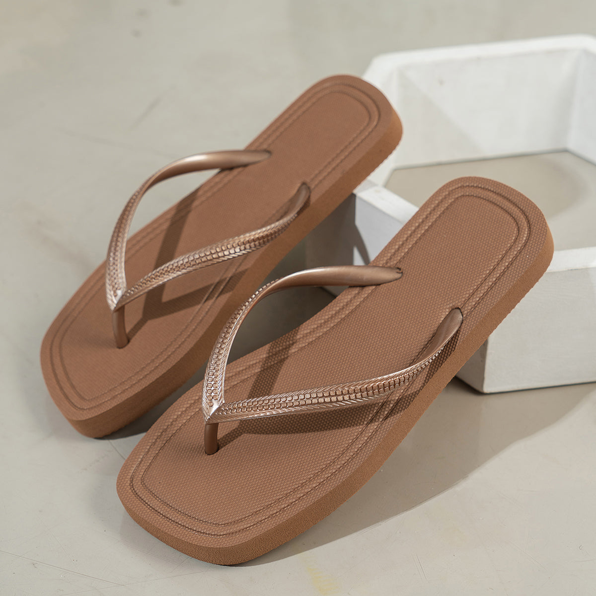 Casual Summer Women Flip Flops Solid Color NonSlip Lightweight EVA Flat Sandals For Indoor Outdoor  7