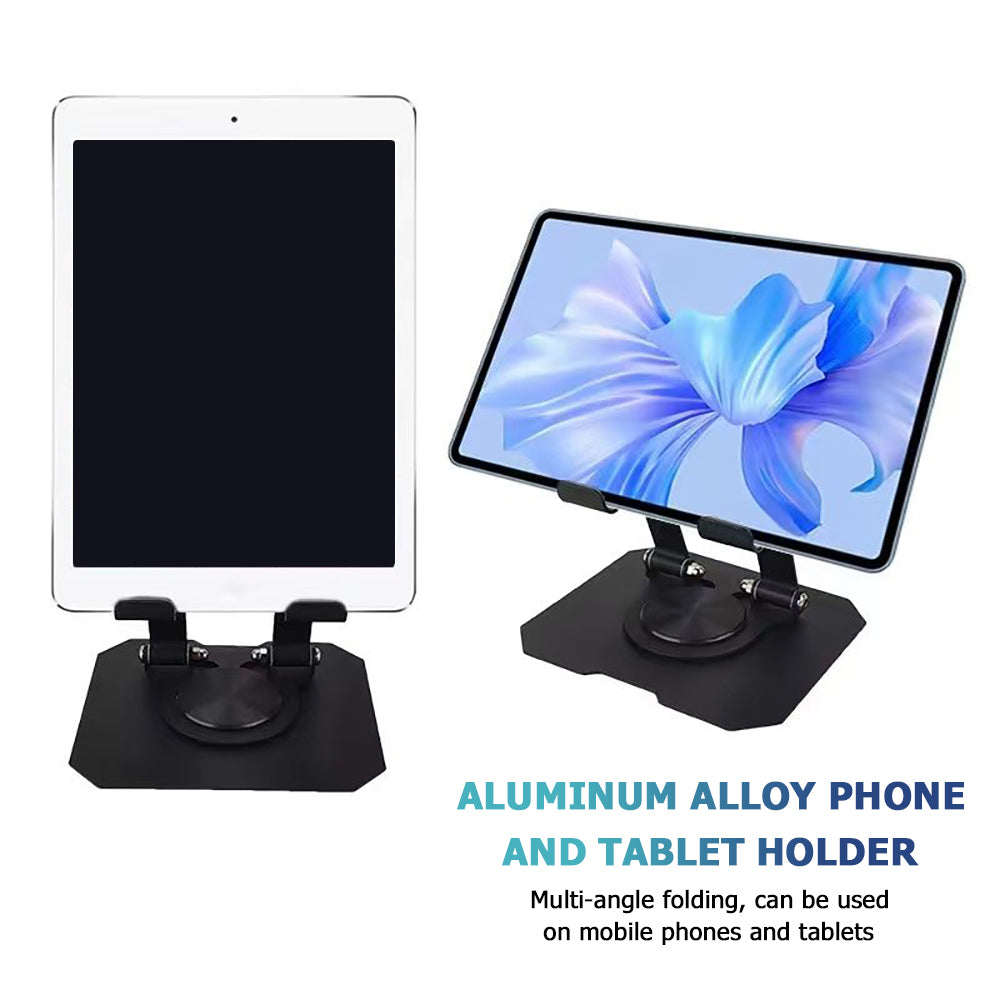 Adjustable Foldable Desktop Stand Holder, 360 Rotatable Tablet Stand, Compatible with iPad Pro Air Mini Laptop Tablet