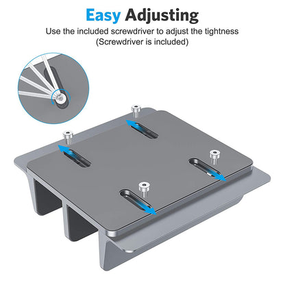 Aluminium Adjustable Vertical Laptop Stand, Portable Notebook Mount, MacBook Pro Air Holder, Support Base, Accessory