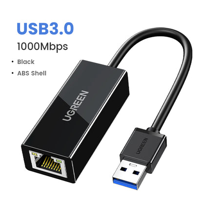 USB RJ45 Lan For PC Windows 10 USB Ethernet Adapter USB 30 Network Card Mi Box 3 S Nintendo Switch  6