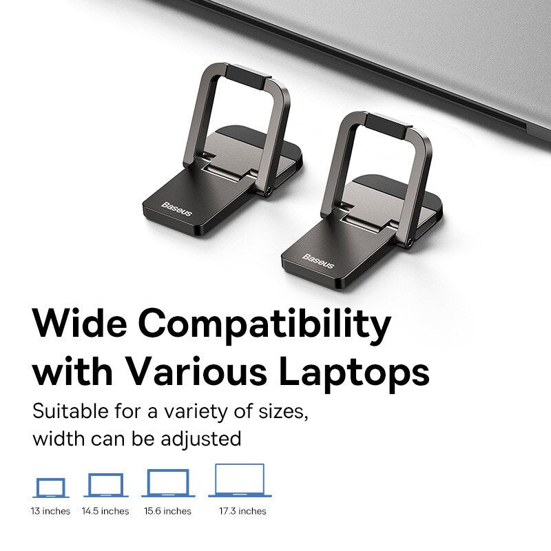 Portable Notebook Support, Baseus Foldable Laptop Stand, Adjustable Riser Holder, Cooling Bracket Universal for Laptop