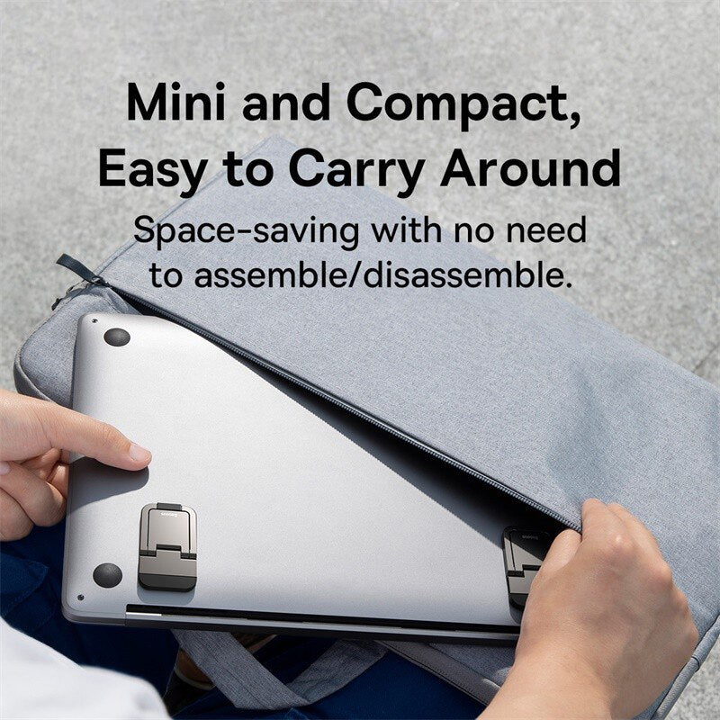 Portable Notebook Support, Baseus Foldable Laptop Stand, Adjustable Riser Holder, Cooling Bracket Universal for Laptop