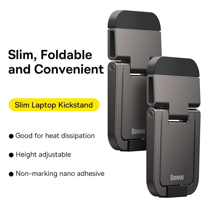 Portable Notebook Support, Baseus Foldable Laptop Stand, Adjustable Riser Holder, Cooling Bracket Universal for Laptop