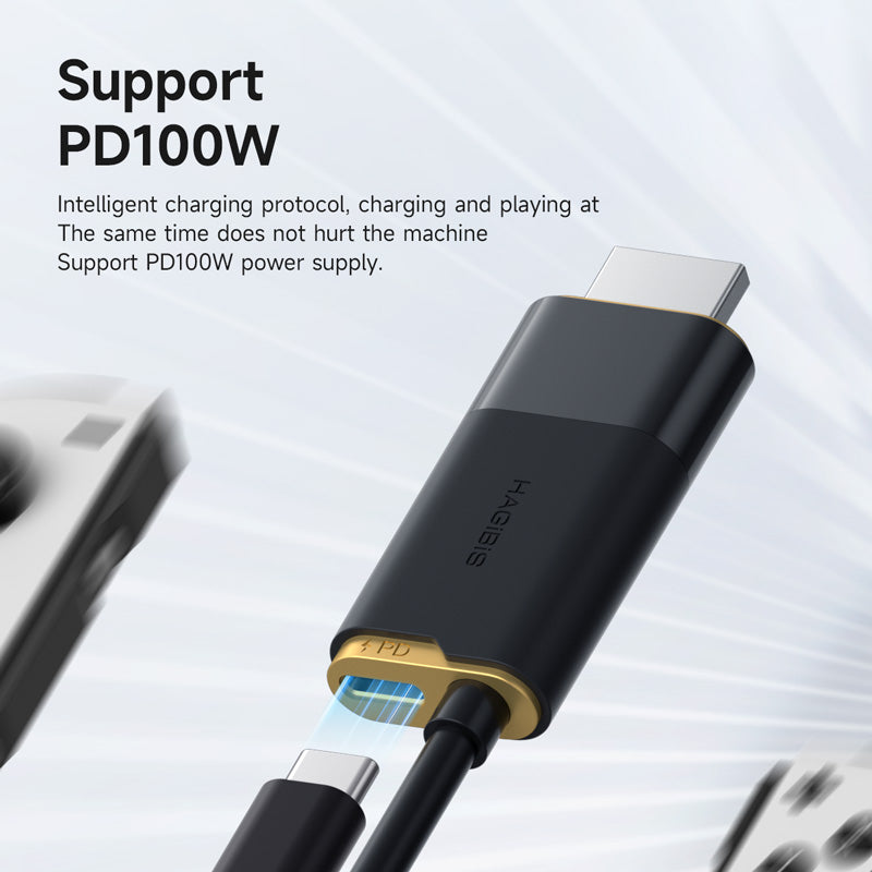 Switch2 USB C to HDMI Cable Adapter, Hagibis Switch Dock for Nintendo Switch OLED, HDR PD for Laptop