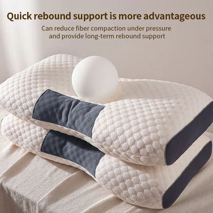Orthopedic Soybean Fiber Neck Pillow  Cervical Support Massage Pillow For Better Sleep  Pain Relief 2