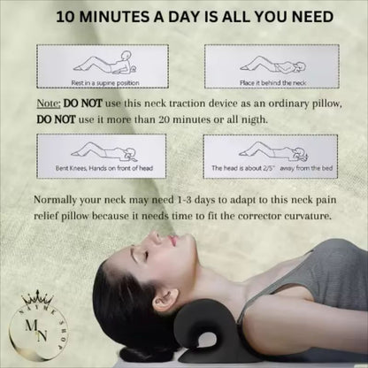 Advanced Cervical Traction Device  Neck  Shoulder Relaxer Chiropractic Pillow For Pain Relief And P 1
