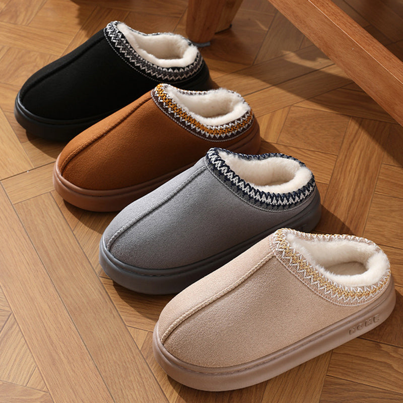 Winter New Fashion Fluffy Platform Slippers For Women Plush Warm Cotton Comfort Shoes Non Slip Unis 1