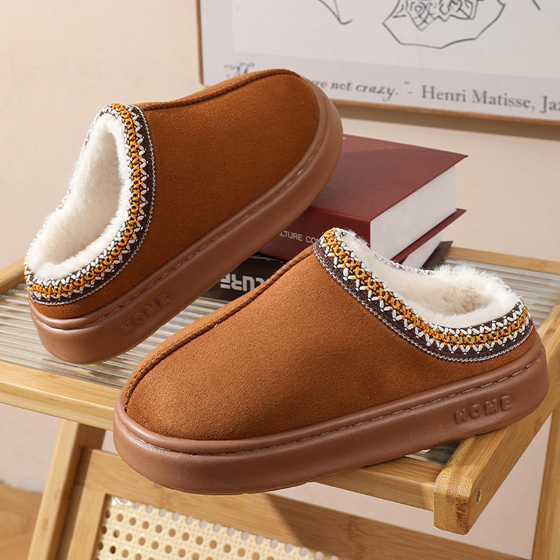 Winter New Fashion Fluffy Platform Slippers For Women Plush Warm Cotton Comfort Shoes Non Slip Unis 3