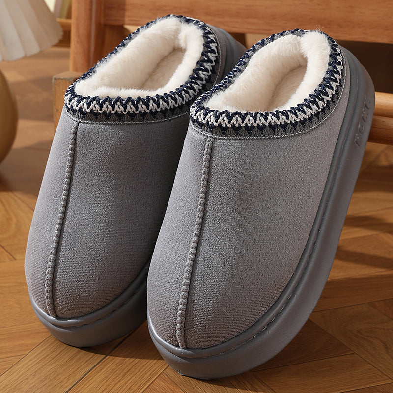 Winter New Fashion Fluffy Platform Slippers For Women Plush Warm Cotton Comfort Shoes Non Slip Unis 8