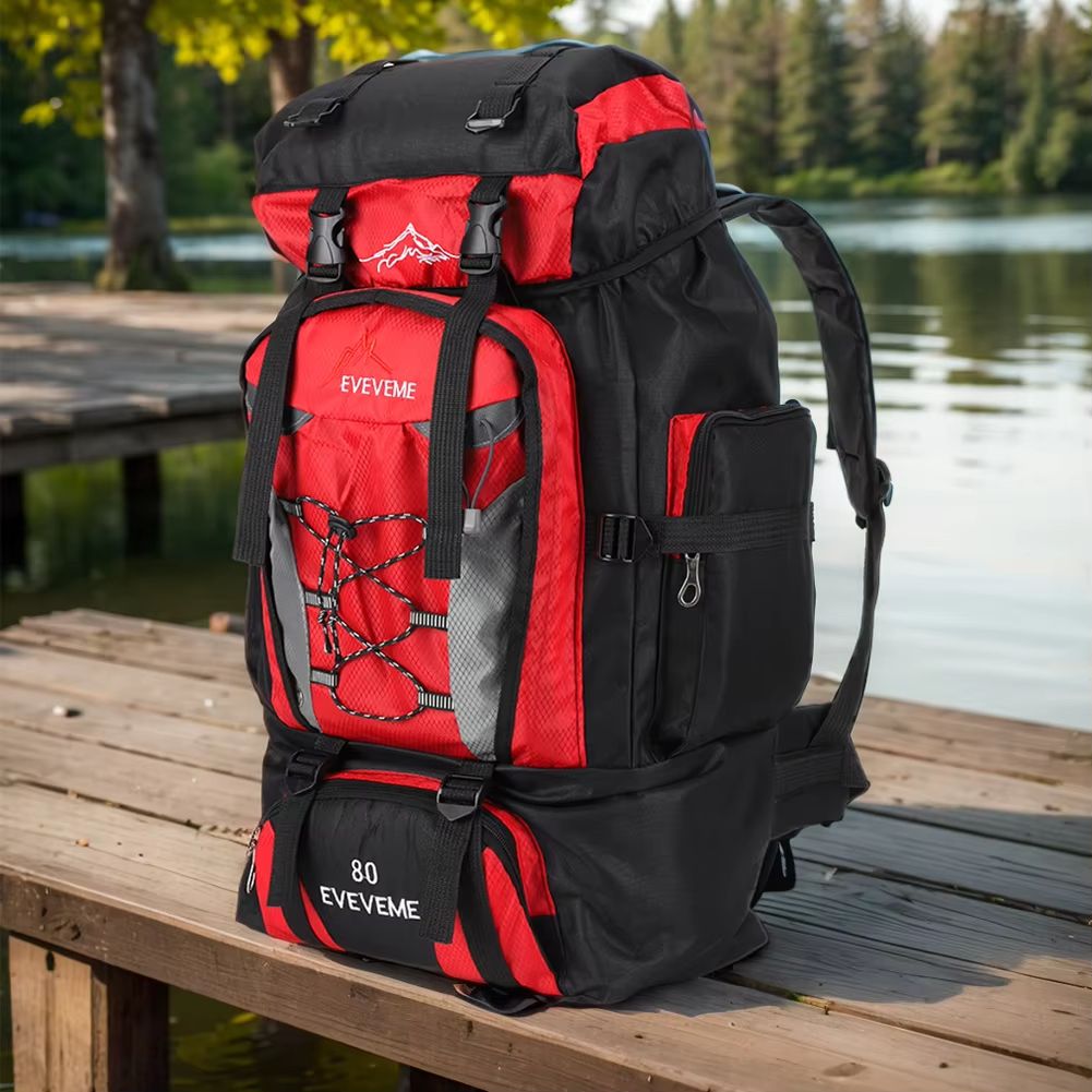 80L Outdoor Mountaineering Backpack  HeavyDuty Hiking Travel  Camping Backpack For Men And Women 2