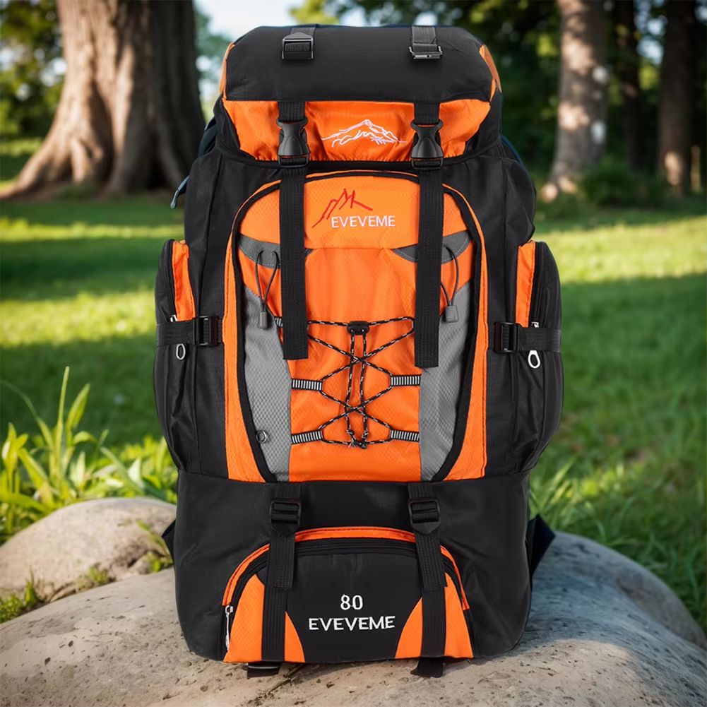 80L Outdoor Mountaineering Backpack  HeavyDuty Hiking Travel  Camping Backpack For Men And Women 3