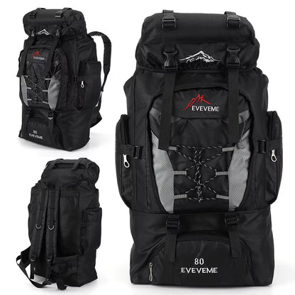 80L Outdoor Mountaineering Backpack  HeavyDuty Hiking Travel  Camping Backpack For Men And Women 4