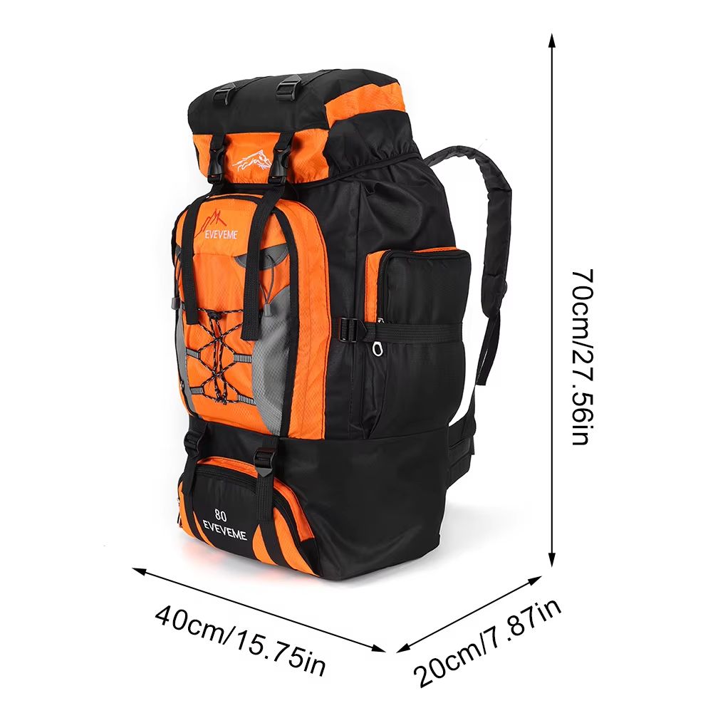 80L Outdoor Mountaineering Backpack  HeavyDuty Hiking Travel  Camping Backpack For Men And Women 5