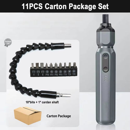 Mini Cordless Electric Screwdriver  Rechargeable Lithium Battery ManualAuto Precision Drill Tool 9