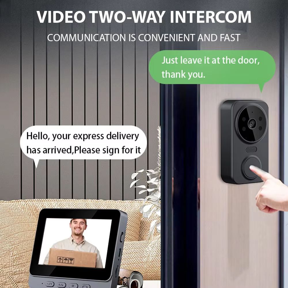 43 Wireless Video Doorbell With IPS Screen  Smart HD Visual Intercom  TwoWay Audio 3