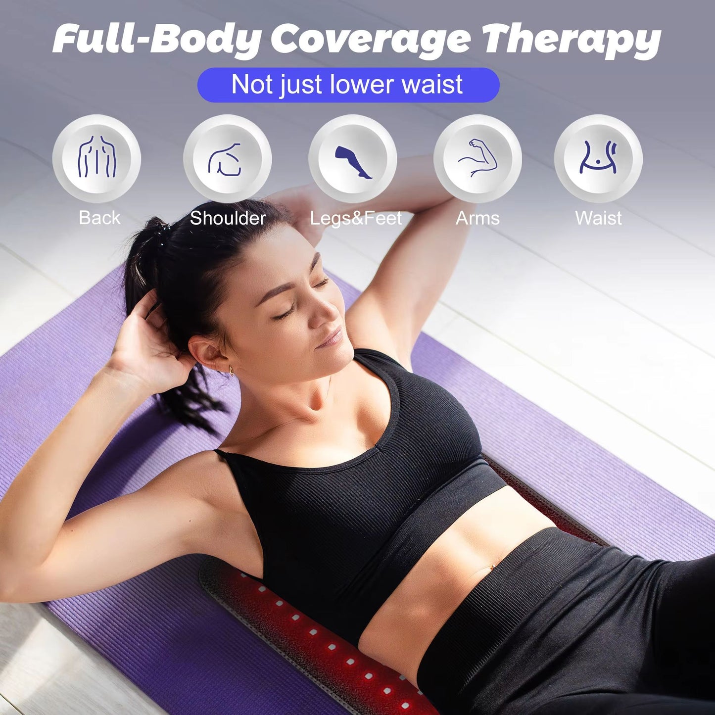Red  Infrared Therapy Belt  Wearable LED Heating Pad For Pain Relief And Muscle Recovery 3