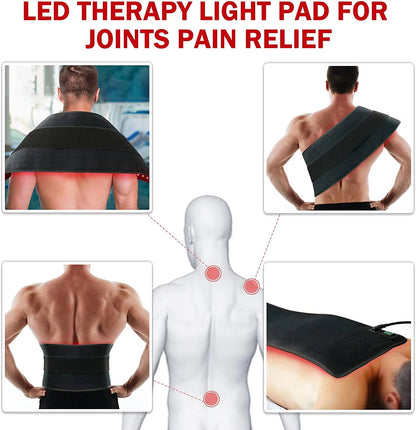 Red  Infrared Therapy Belt  Wearable LED Heating Pad For Pain Relief And Muscle Recovery 5