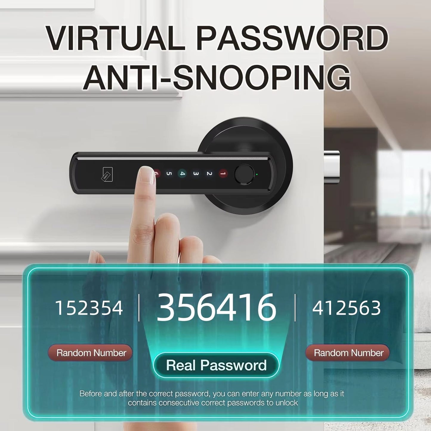 Viladepot Smart Lock  Fingerprint Door Lock With App Control Passcode  Touchscreen Keypad 1