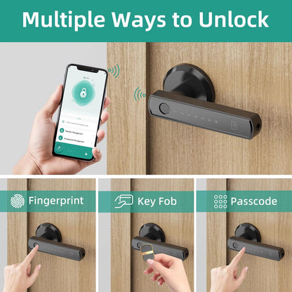 Viladepot Smart Lock  Fingerprint Door Lock With App Control Passcode  Touchscreen Keypad 2