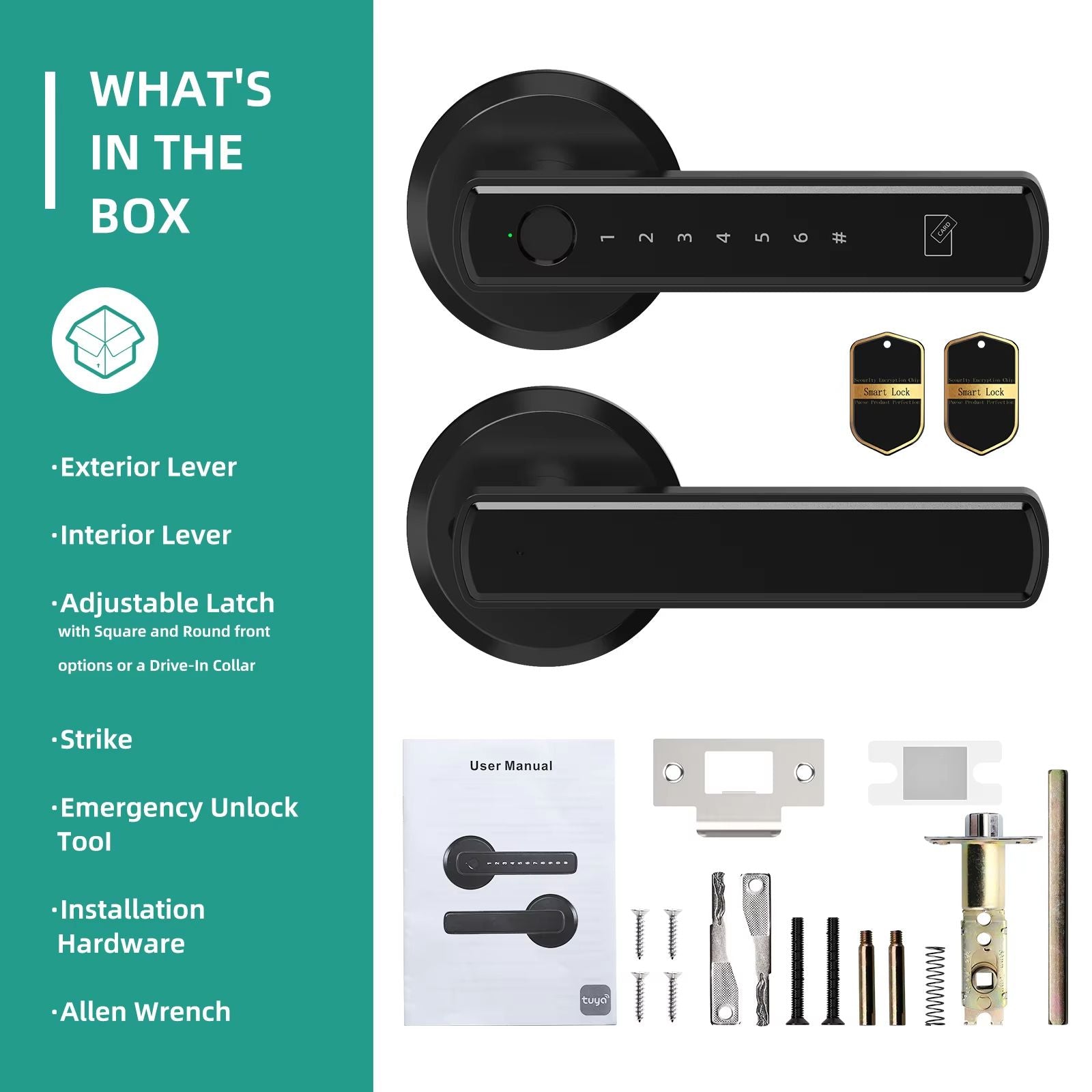 Viladepot Smart Lock  Fingerprint Door Lock With App Control Passcode  Touchscreen Keypad 5