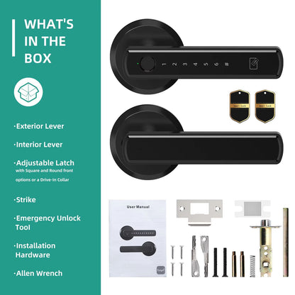 Viladepot Smart Lock  Fingerprint Door Lock With App Control Passcode  Touchscreen Keypad 5