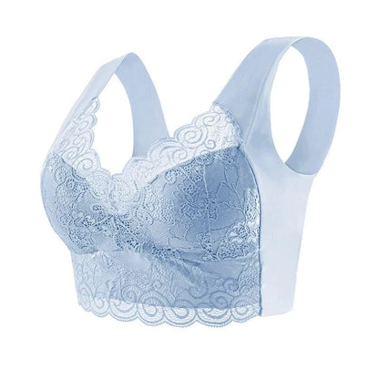 Women Plus Size Lace Bra Wire Free Bralette 10
