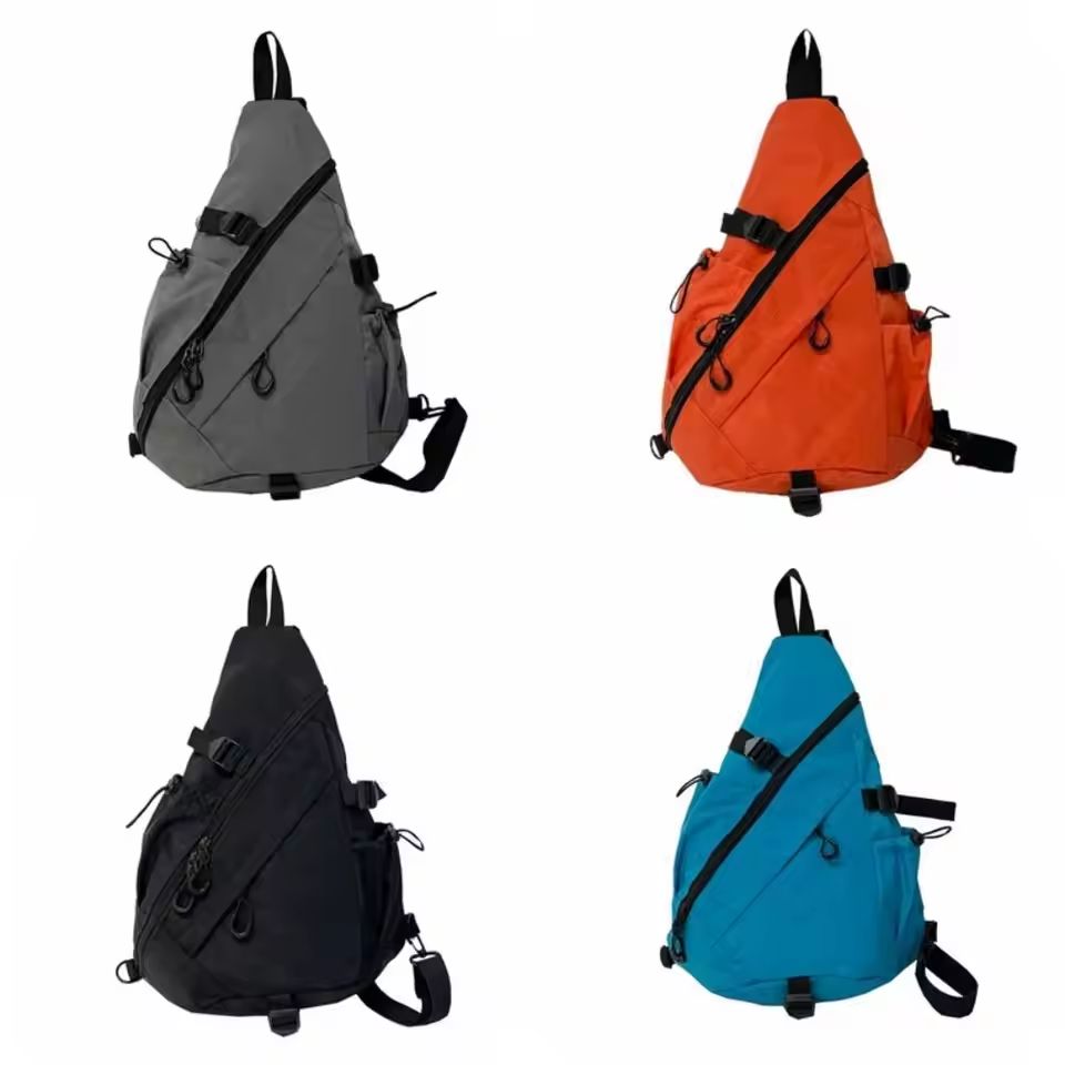 Mens Chest Bag Large Capacity Shoulder Bag With Multiple Pockets Oxford Cloth 4