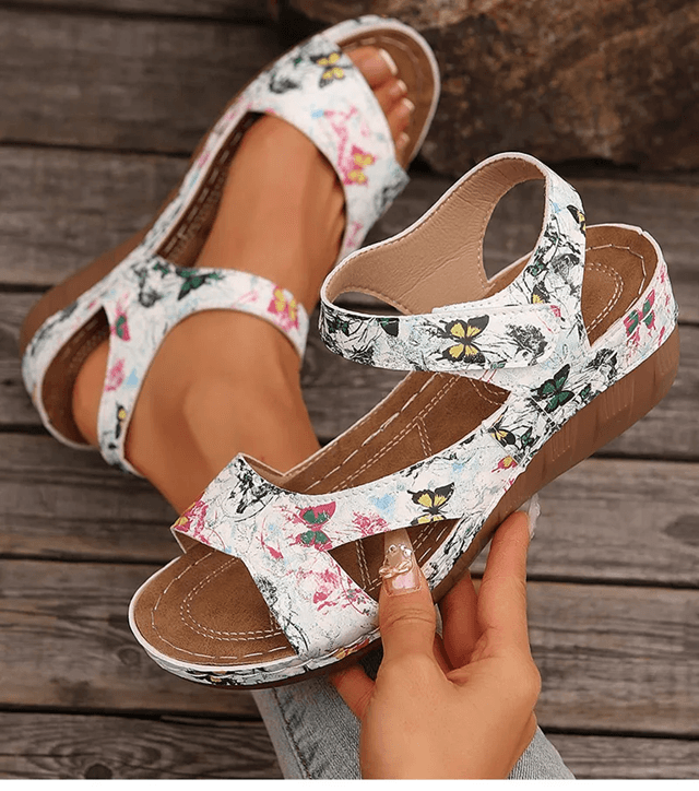 Womens Summer Wedge Sandals Soft Casual Heeled Sandals