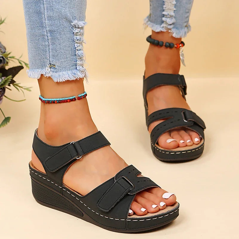 Womens Summer Wedge Sandals New Fashion Non Slip Lightweight Platform Sandalias Mujer Casual Beach  3
