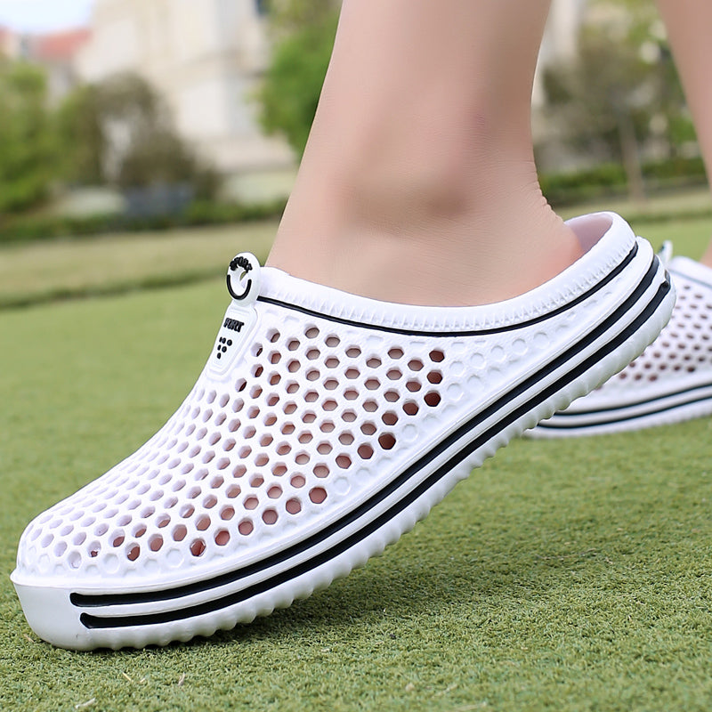 Unisex Hollow Out Women Shoes Beach Slippers NonSlide Casual Couple Sandal Flip Flops Breathable Me 7