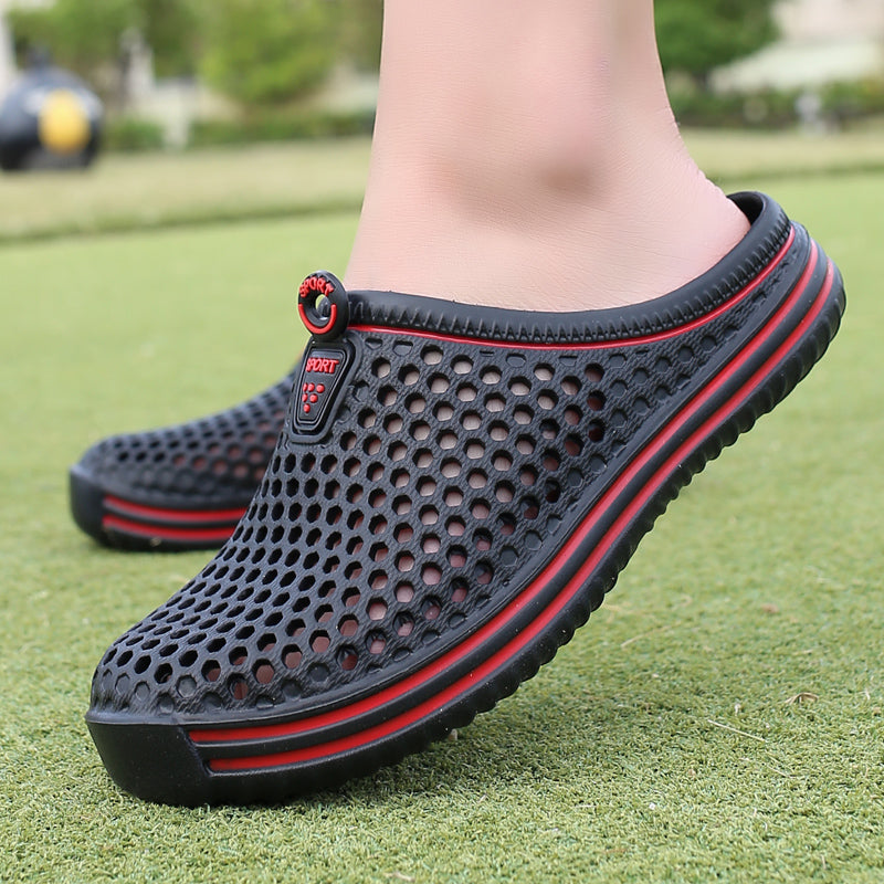 Unisex Hollow Out Women Shoes Beach Slippers NonSlide Casual Couple Sandal Flip Flops Breathable Me 1