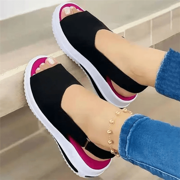 Lightweight Summer Sandals For Women Breathable Non Slip Peep Toe Shoes 1