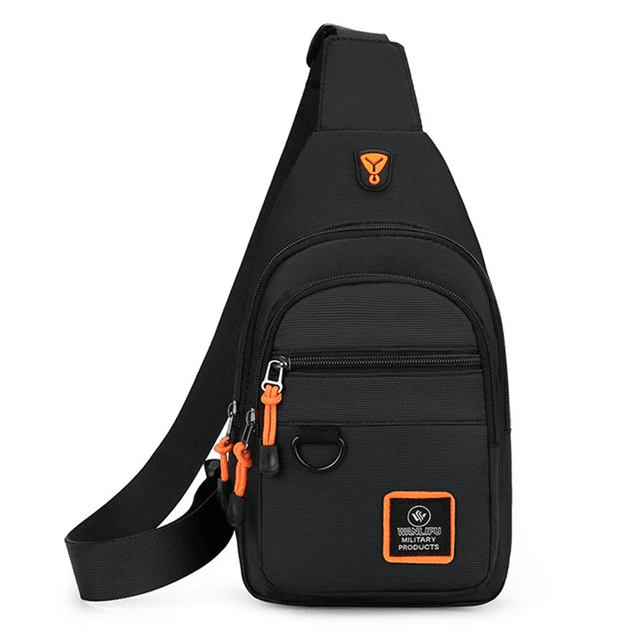 Mens Crossbody Shoulder Bag Multi Layer Business Chest Bag 3