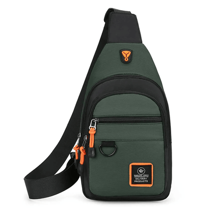 Mens Crossbody Shoulder Bag Multi Layer Business Chest Bag 5