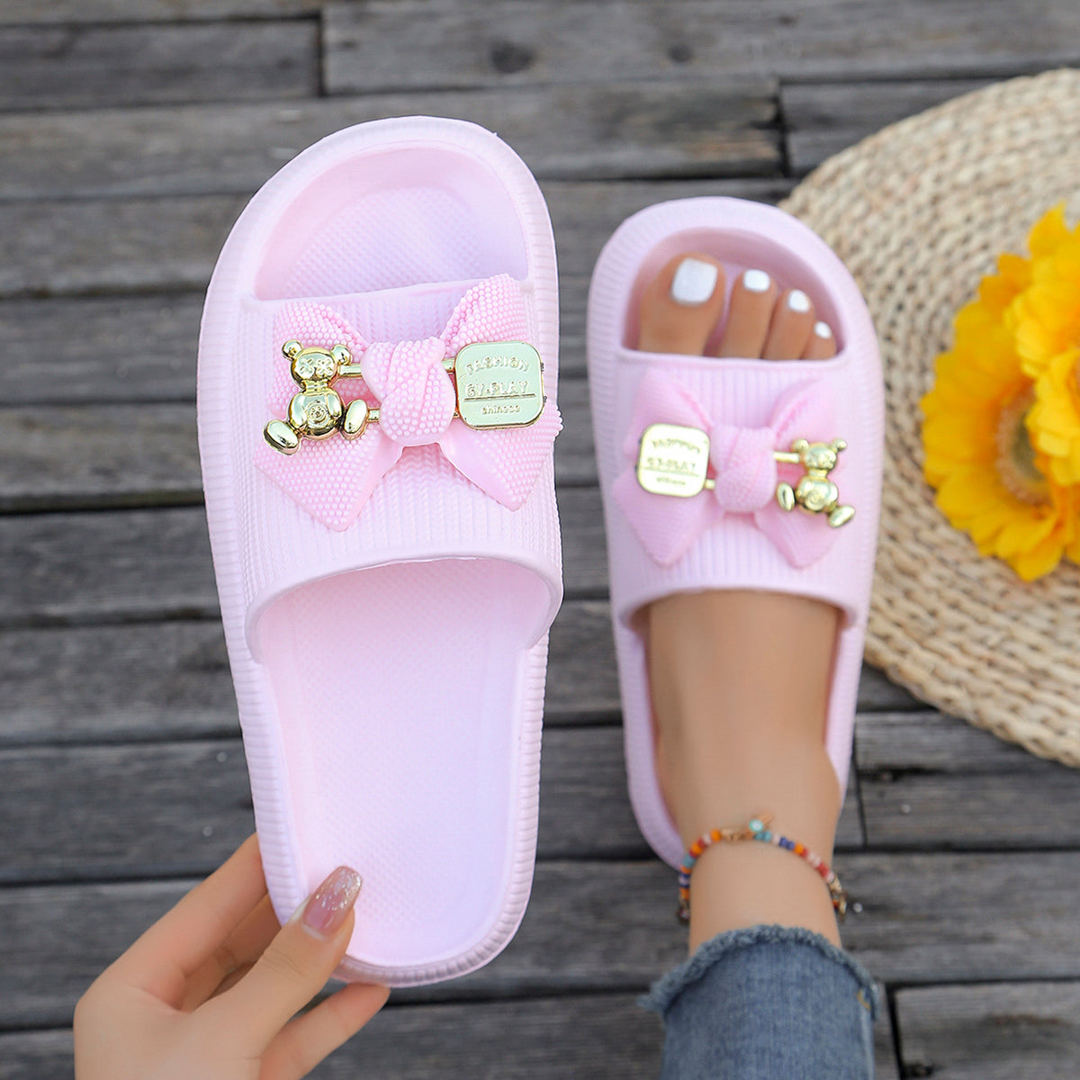 Sweet MultiColor Summer Womens FlipFlops With Phalaenopsis Flowers Cute Slippers For Party Outdoor  8