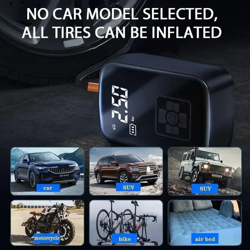 Wireless Car Air Compressor And Tire Inflator Pump With Rechargeable Battery 4