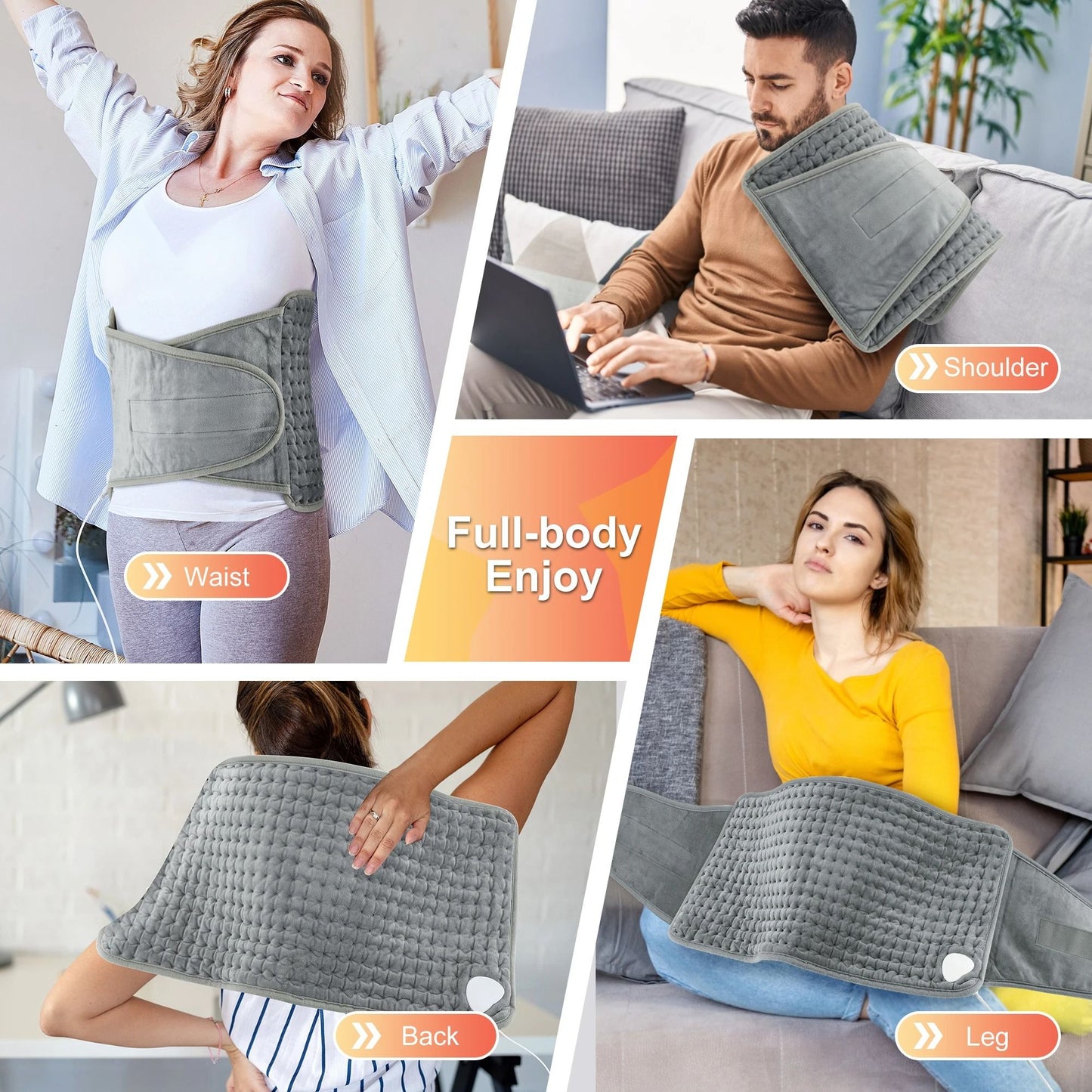 Multifunctional Electric Heating Pad Belt For Back Waist And Body Relief 6