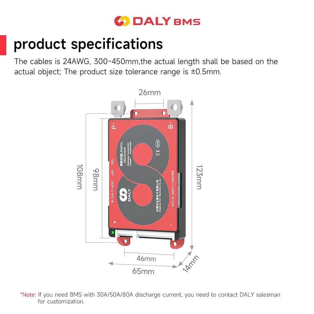 BMS Board With Bluetooth UART RS485 And CAN Communication  Multiple Amperage Options 4