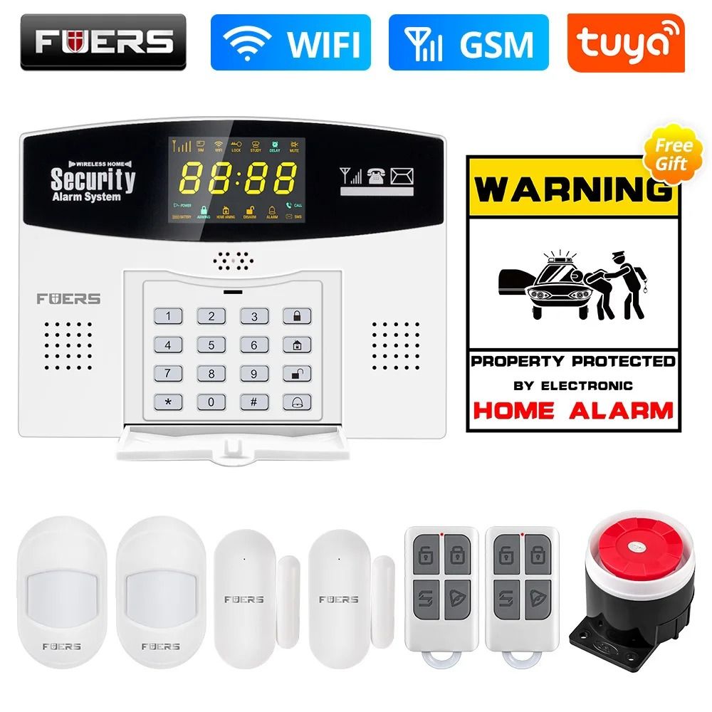 Smart WiFi GSM 4G Home Security Alarm System With Motion Sensor And LCD Display 9