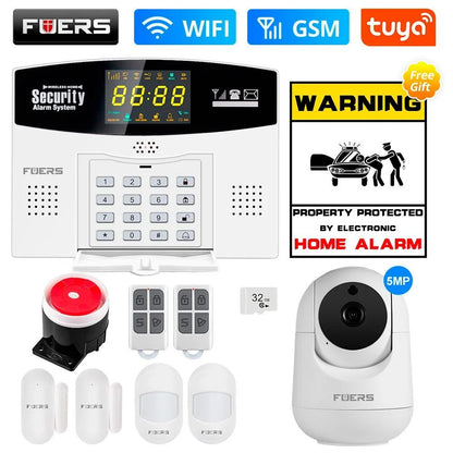 Smart WiFi GSM 4G Home Security Alarm System With Motion Sensor And LCD Display 10