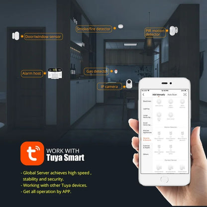 Smart WiFi GSM 4G Home Security Alarm System With Motion Sensor And LCD Display 4