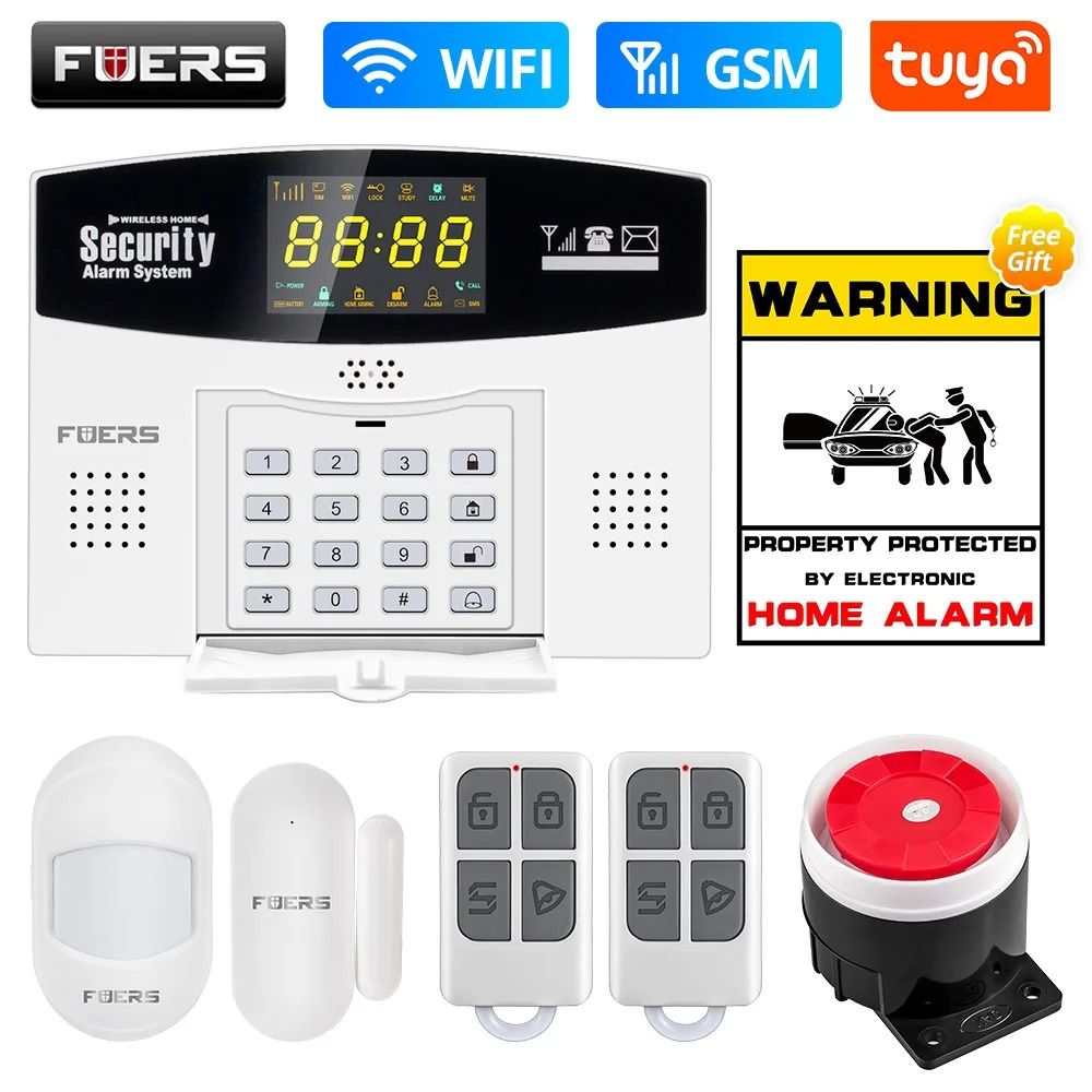 Smart WiFi GSM 4G Home Security Alarm System With Motion Sensor And LCD Display 8