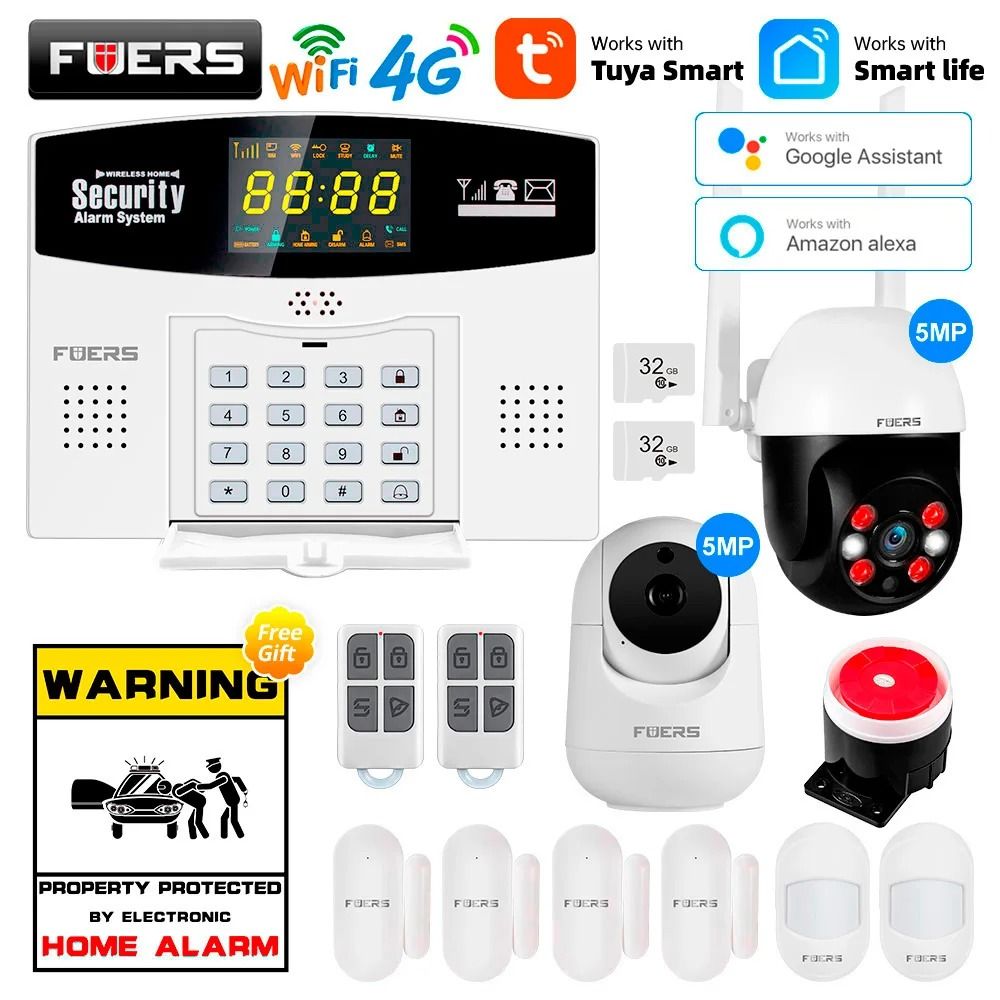 Smart WiFi GSM 4G Home Security Alarm System With Motion Sensor And LCD Display 25